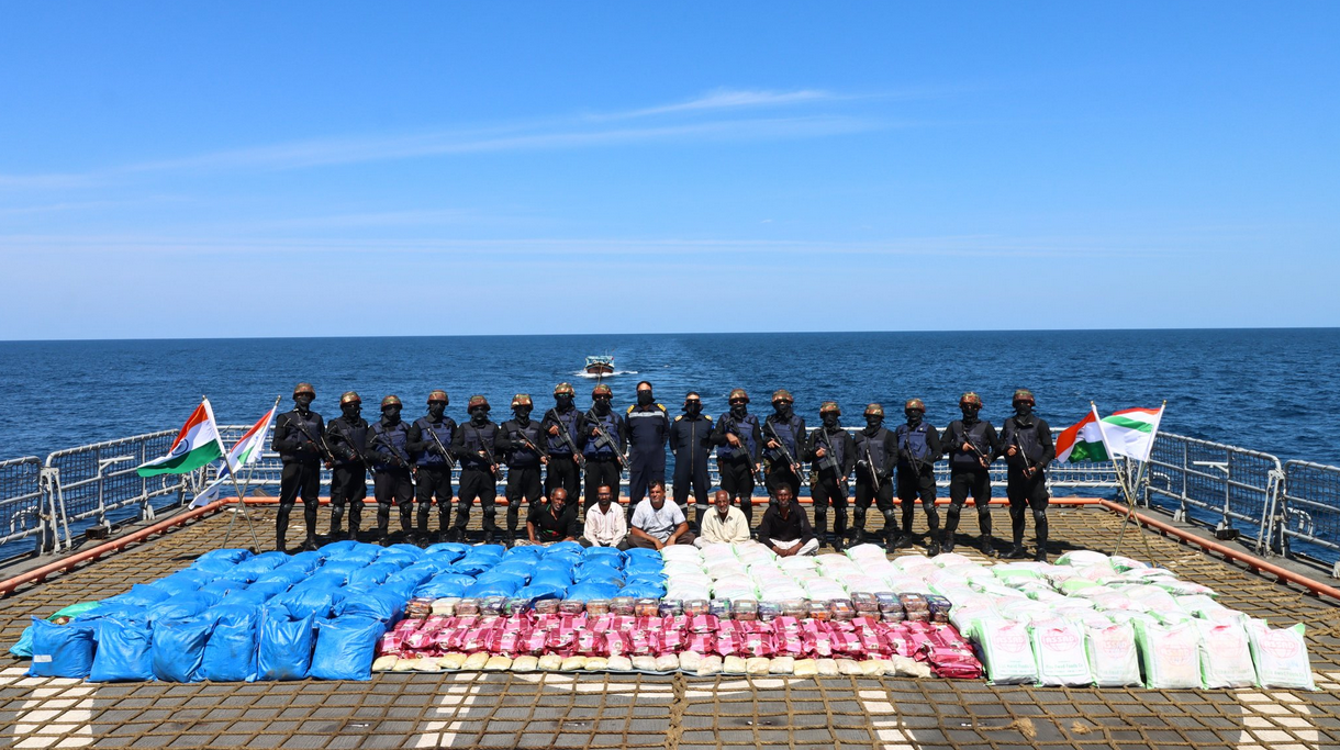 Indian Navy seized 3,100 kg of drugs